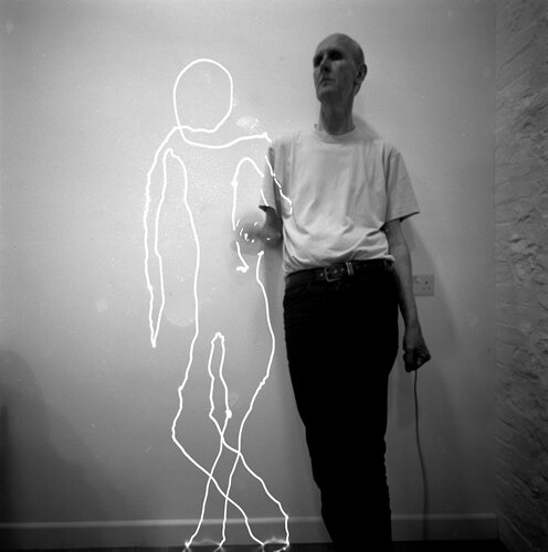 <body> <p>After some experiments in asking my assistant to draw my companion in her place or vice-versa -- the Hampshire Gothic series -- I hit on this approach and draw my companion with a laser pointer into a mirror with a long exposure. I control the shutter with my other hand</p> </body> Images Copyright Aldobranti ©2010-2016. All rights reserved.